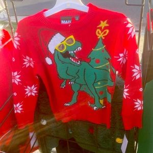 COPY - Christmas Dinosaur Ugly Sweater for kids